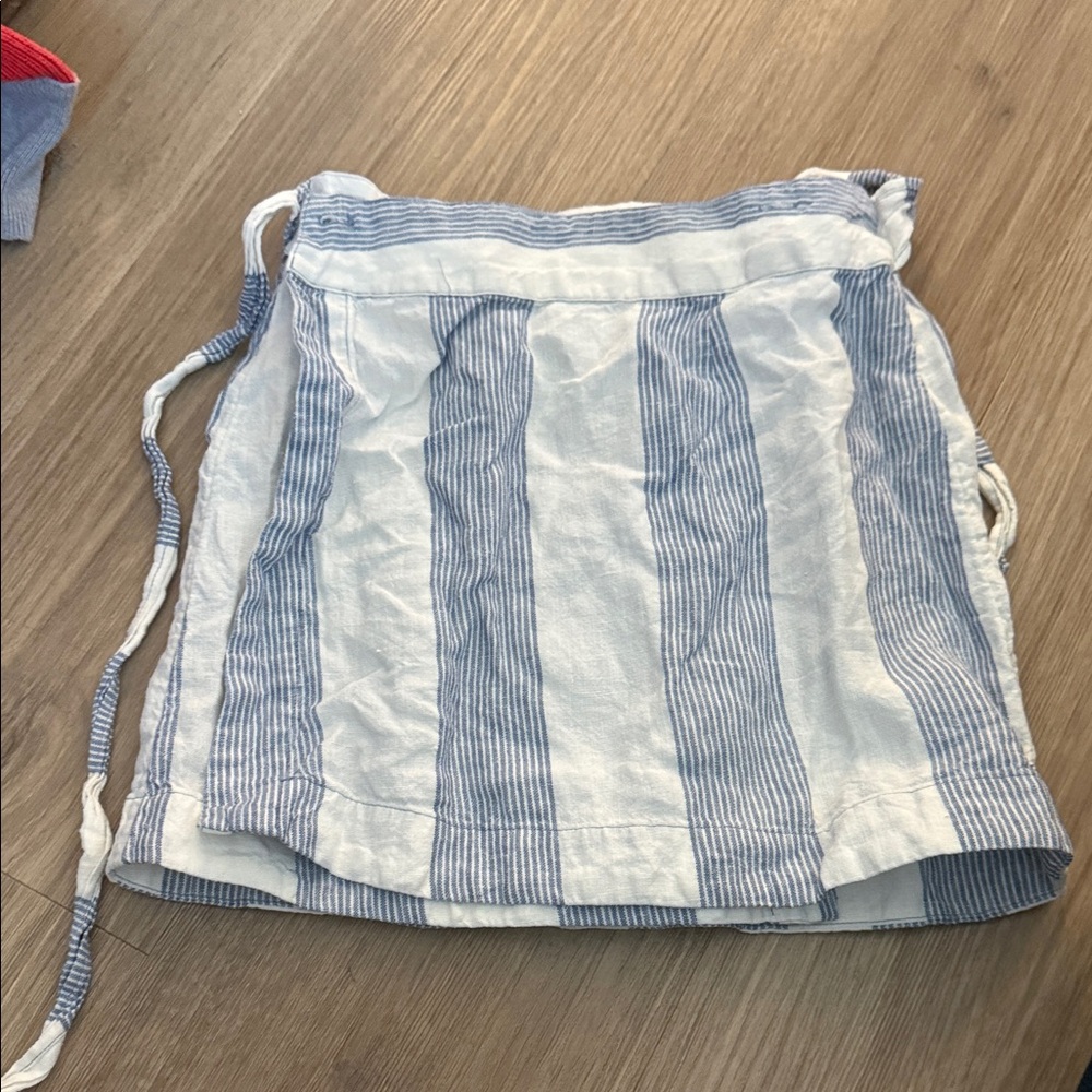 Free People Blue and White Striped wrap skirt size 4